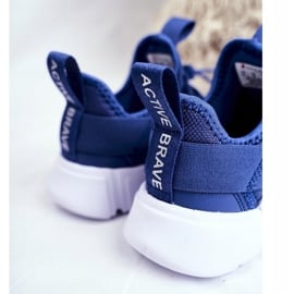 Sportowe Buty Dziecięce Młodzieżowe Granatowe ABCKIDS B012310074 niebieskie 4
