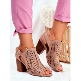 Bellucci Botki Damskie z Wycięciem Wiosenne Beżowe Beyond Us beżowy 1