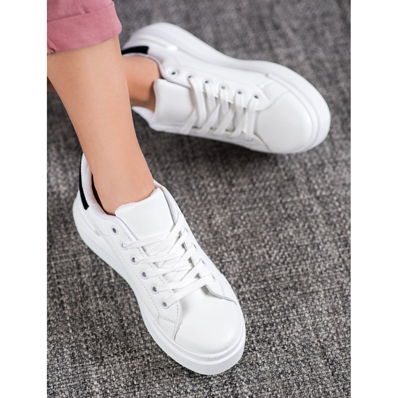 Renda Białe Sneakersy Na Platformie 1