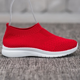 SHELOVET Trampki Slip On czerwone 1