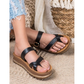 Comer Klapki Na Platformie Fashion czarne 2