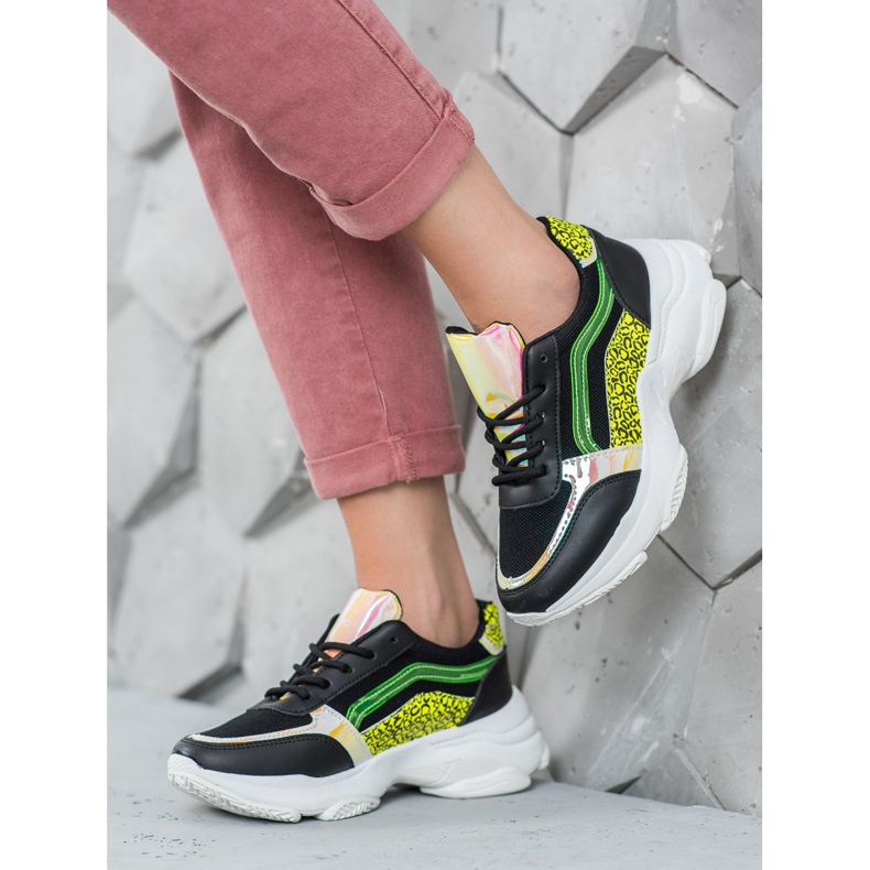 Marquiz Sneakersy Z Neonowymi Wstawkami czarne wielokolorowe 2