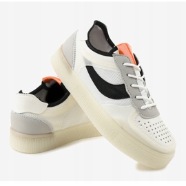 Białe obuwie sportowe sneakersy LA51P wielokolorowe 4