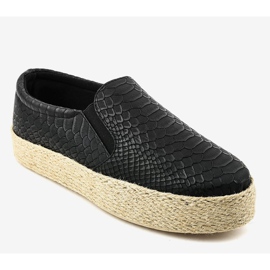 Czarne espadryle wsuwane 6140 1