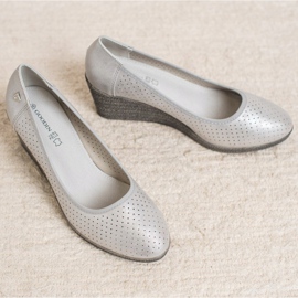 Goodin Lekkie Czółenka Na Koturnie szare 2