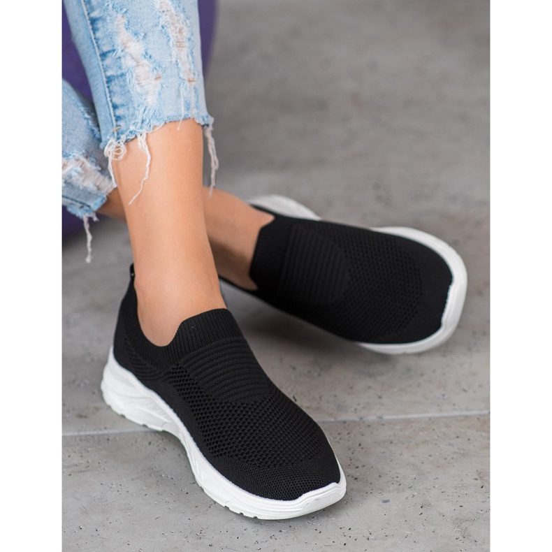 Seastar Ażurowe Trampki czarne 2