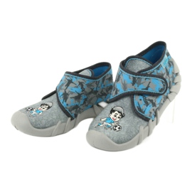 Befado obuwie dziecięce 523P014 niebieskie szare 4