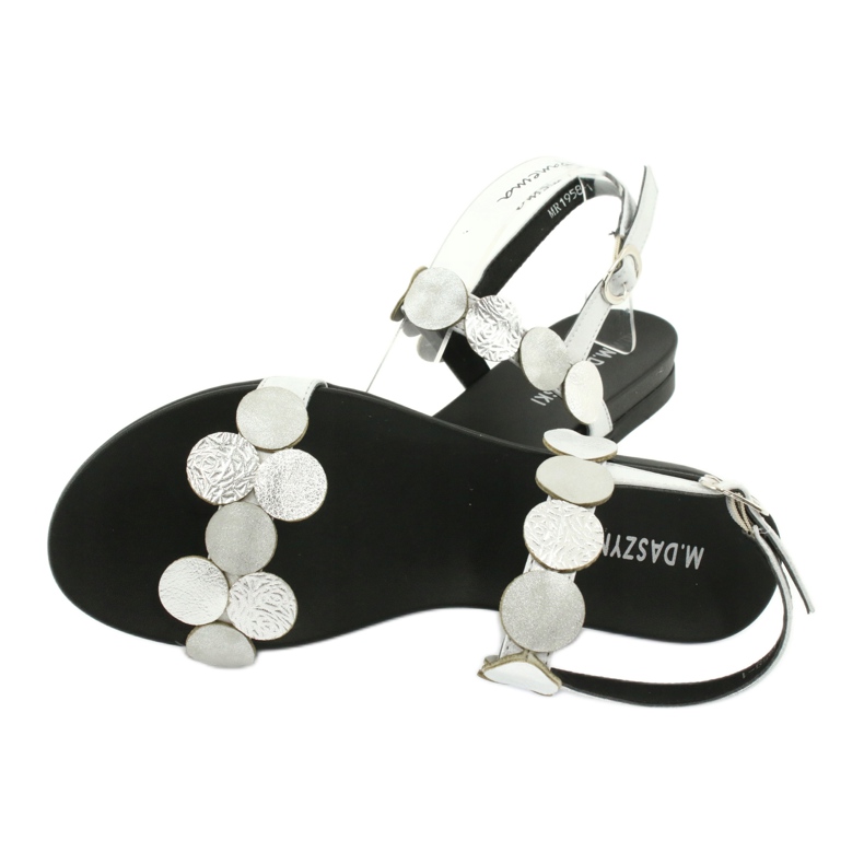 M.Daszyński Sandały silver kółka Daszyński MR1958-1 srebrny 3