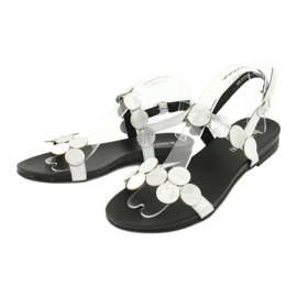 M.Daszyński Sandały silver kółka Daszyński MR1958-1 srebrny 1