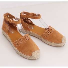 Espadryle ażurowe camel JH119 Camel brązowe 1