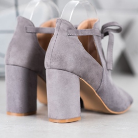 Wiązane Botki Open Toe VINCEZA szare 1