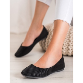 BAOLIKANG Czarne Baleriny Ze Wzorem 2