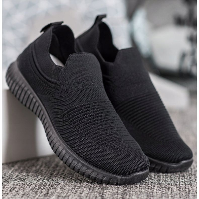 SHELOVET Czarne Slipony 2