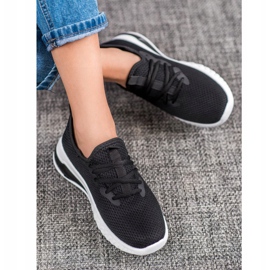 SHELOVET Tekstylne Sneakersy czarne 2