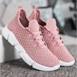 SUPER COOL Różowe Sneakersy Tekstylne 2