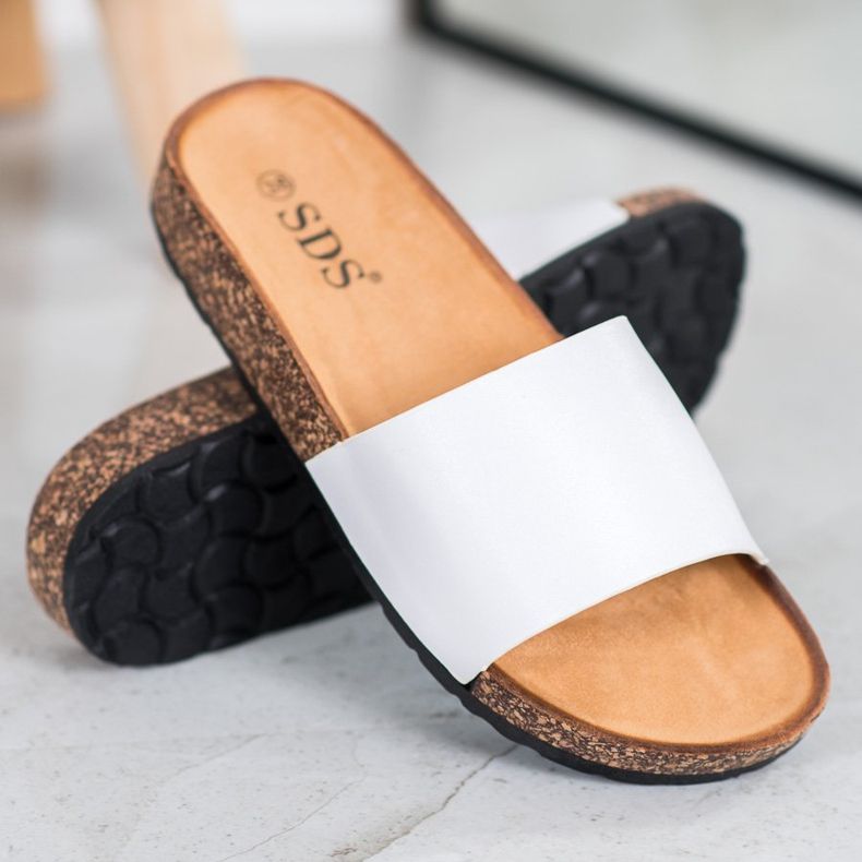 SDS Klasyczne Klapki białe 1