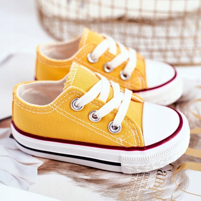 FRROCK Dziecięce Trampki Klasyczne Żółte Filemon 1
