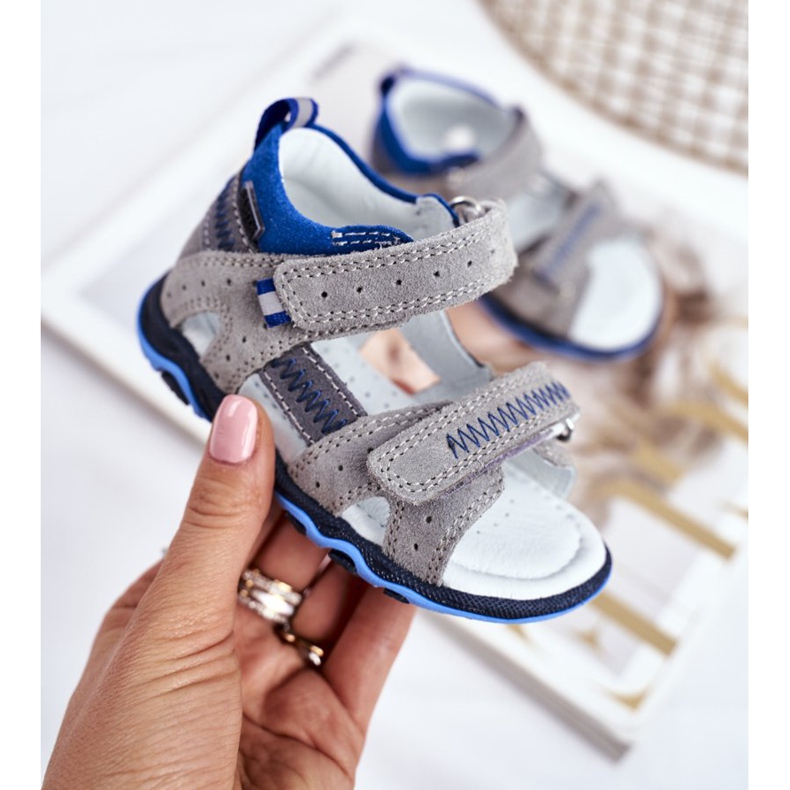 Bartek S.A. Dziecięce Sandałki Dla Chłopców Bartek T-71824/76G szare 2