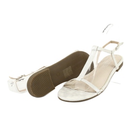 Sandały damskie srebrne Filippo DS1297/20 SI białe szare 2