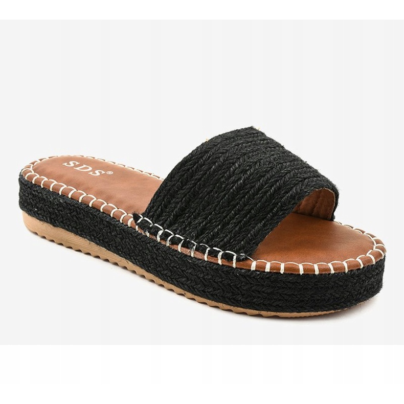 Czarne klapki espadryle 7970-PL 1