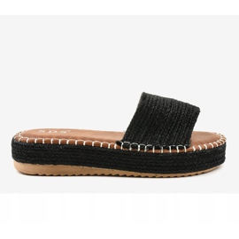 Czarne klapki espadryle 7970-PL 2