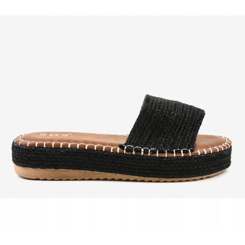 Czarne klapki espadryle 7970-PL 2