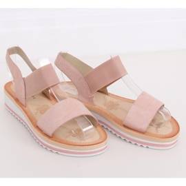Sandałki damskie różowe E008 Pink 2