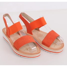 Sandałki damskie pomarańczowe E008 Orange 1