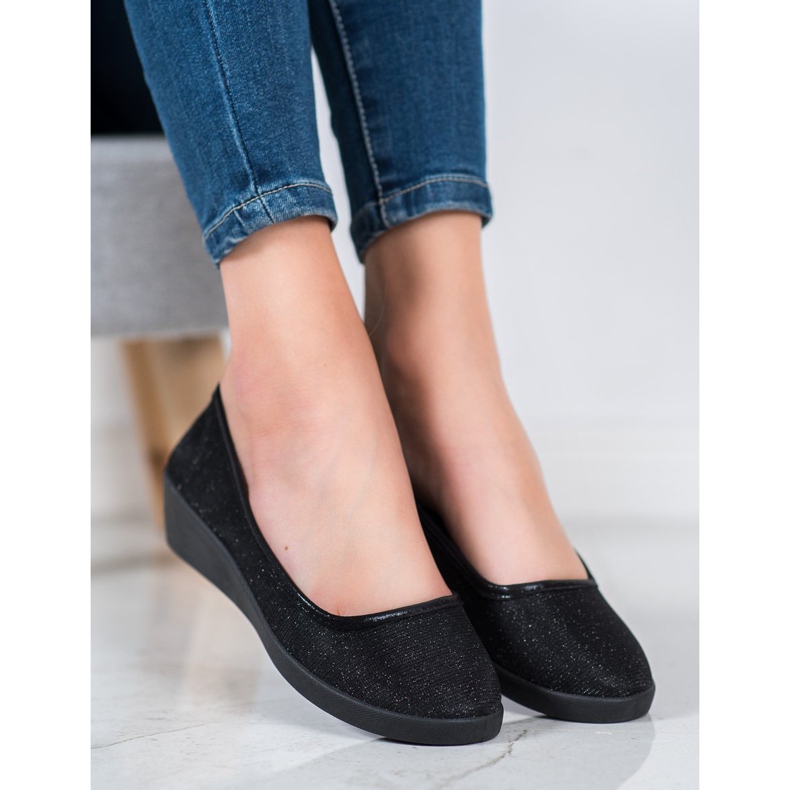 Lgm Czarne Baleriny Z Brokatem 1