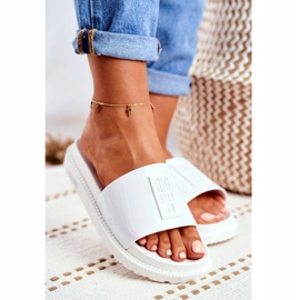 Klapki Damskie Big Star na Platformie Białe FF274812 1