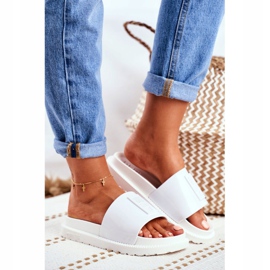 Klapki Damskie Big Star na Platformie Białe FF274812 2