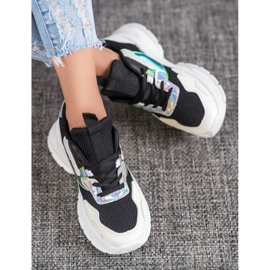 Mannika Modne Sneakersy Z Siateczką czarne 2