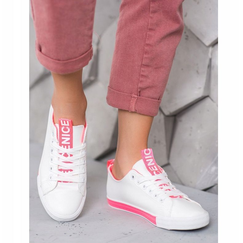 SHELOVET Trampki Z Eko Skóry Nice białe 1