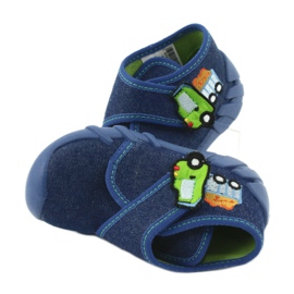 Befado obuwie dziecięce 523P012 granatowe niebieskie zielone 5