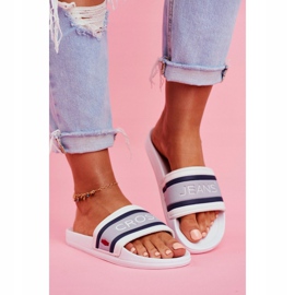 Klapki Damskie Cross Jeans Białe FF2R4158C 1