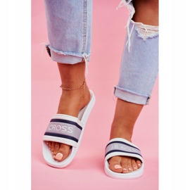 Klapki Damskie Cross Jeans Białe FF2R4158C 2