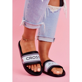 Klapki Damskie Cross Jeans Czarne FF2R4159C białe 2