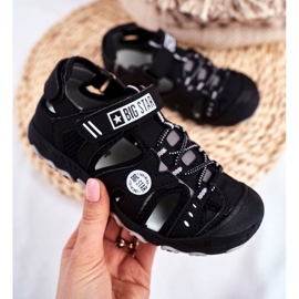 Sandałki Dziecięce Big Star Na Rzepy Czarne FF374210 2