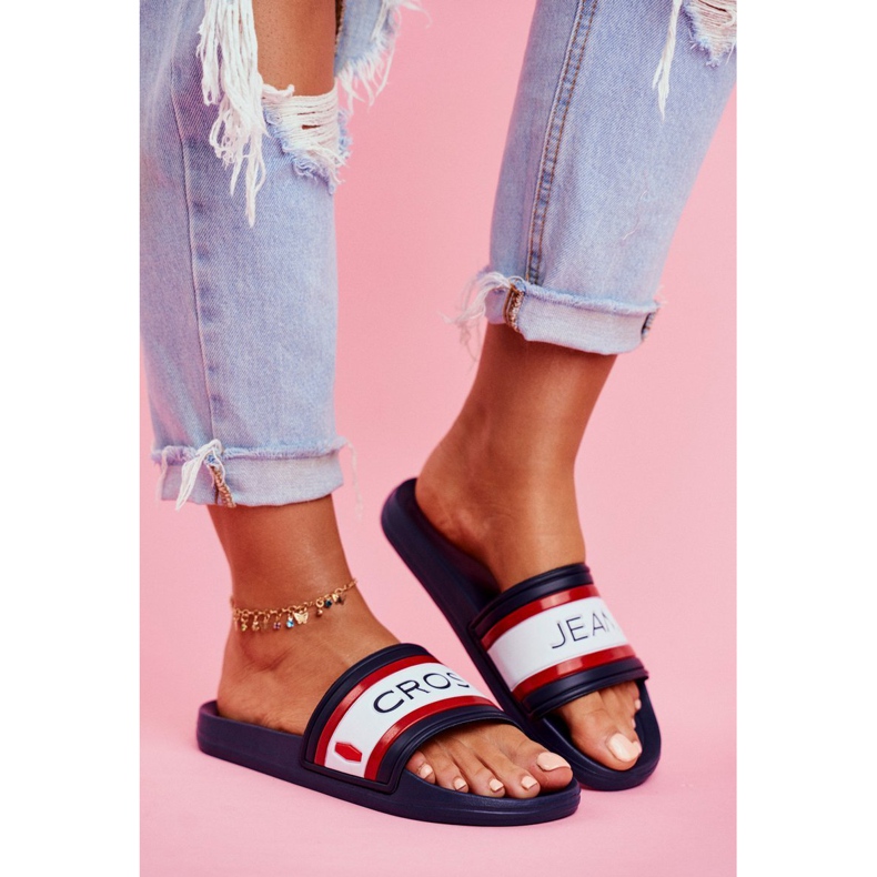 Klapki Damskie Cross Jeans Granatowe FF2R4160C 1