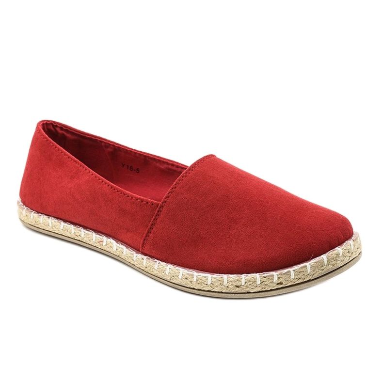 Czerwone espadryle wsuwane Y16-5 1
