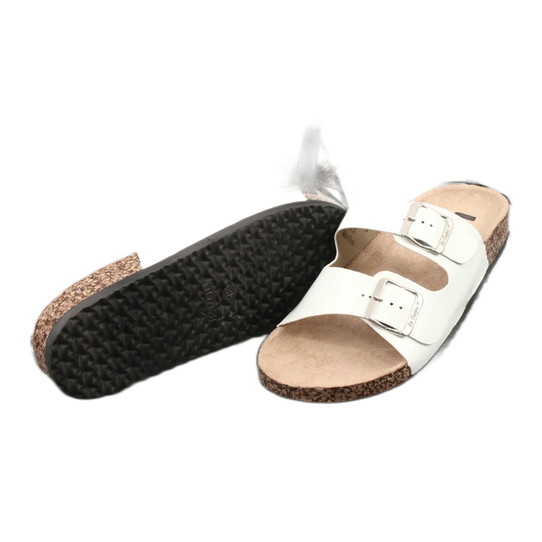 Lakierowane klapki anatomiczne białe Lee Cooper 1043-5 2