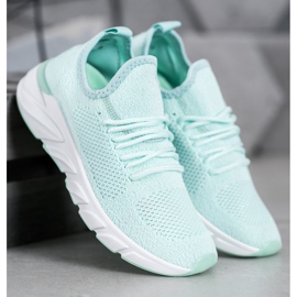 Lemax Tekstylne Sneakersy Na Platformie zielone 1