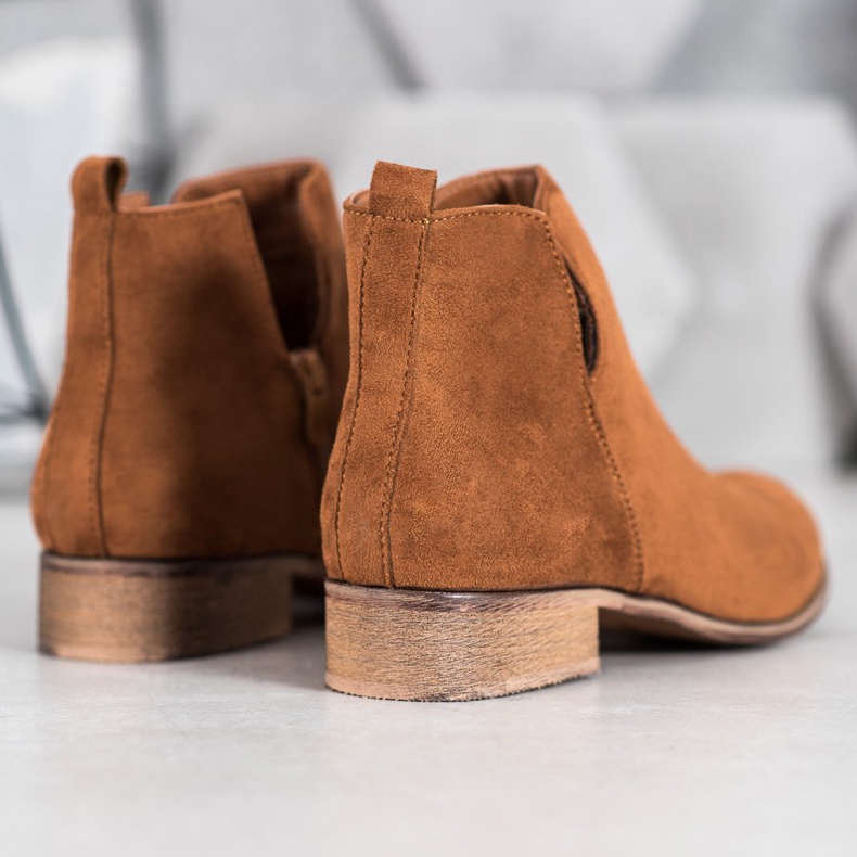 Evento Zamszowe Botki brązowe 1