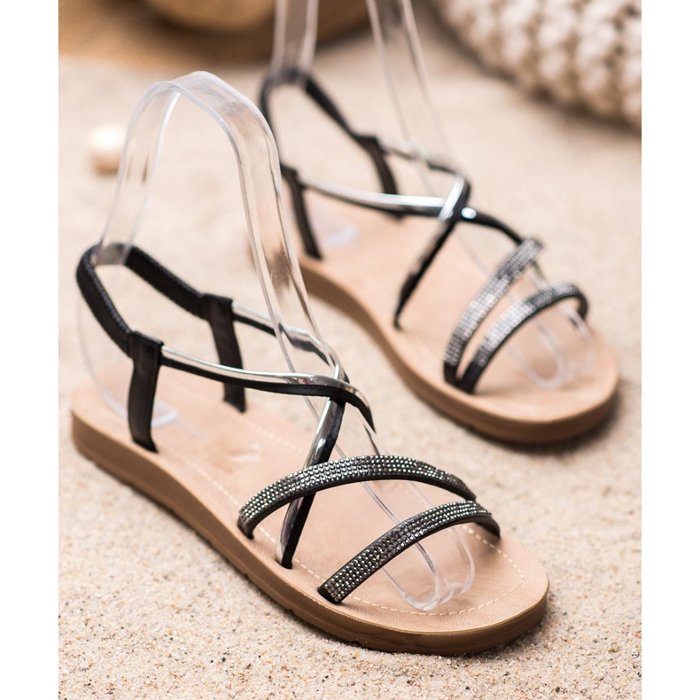 Sea Elves Sandałki Ze Srebrnymi Ozdobami czarne 1