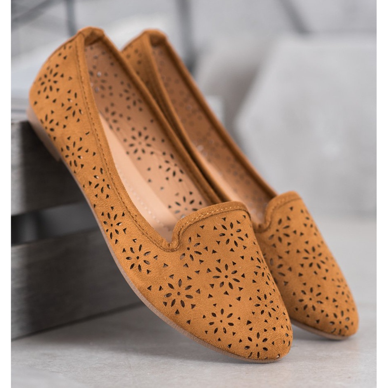 Clowse Camelowe Ażurowe Lordsy brązowe 1