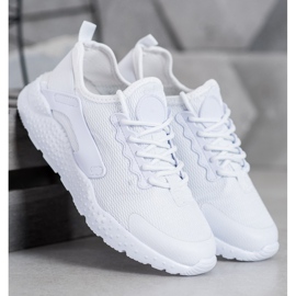 SHELOVET Białe Sneakersy Tekstylne 1