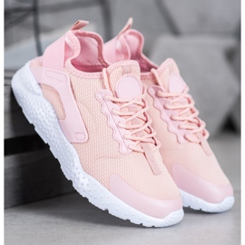 SHELOVET Różowe Sneakersy Tekstylne 1