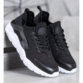 SHELOVET Czarne Sneakersy Tekstylne 2