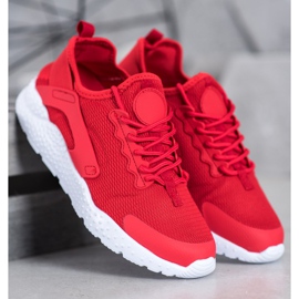 SHELOVET Czerwone Sneakersy Tekstylne 1