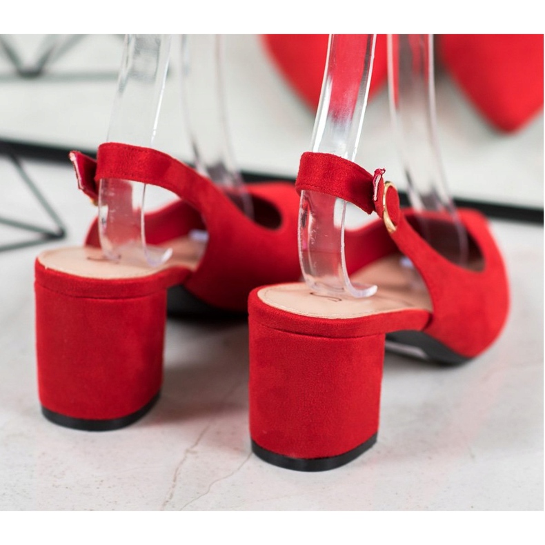 Seastar Czółenka Z Odkrytą Piętą czerwone 1